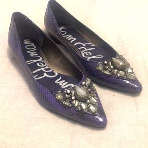 Sam Edelman Electric Blue Embellished Flats